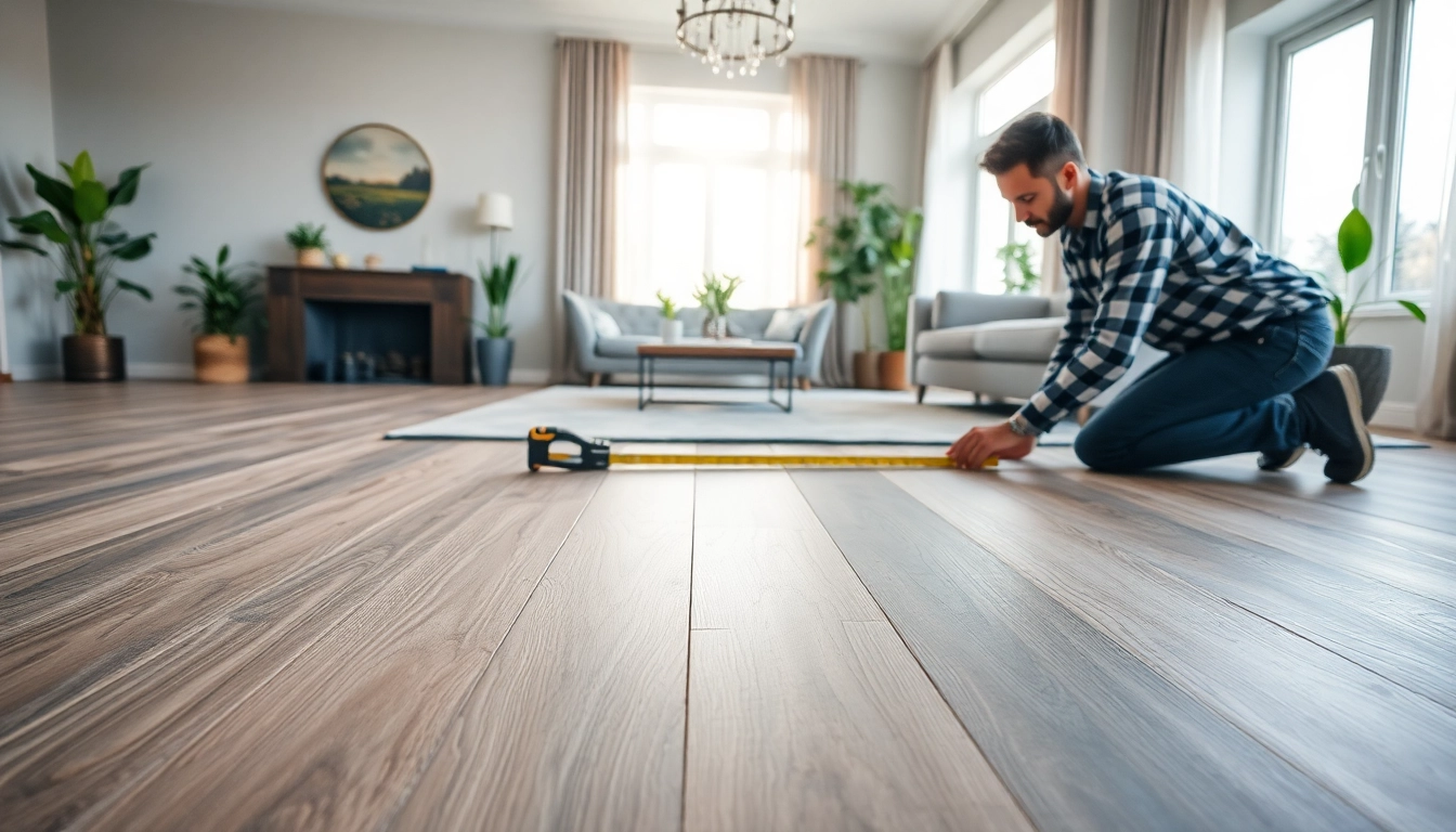 Install vinyl flooring with precision in a modern home setting highlighting craftsmanship.