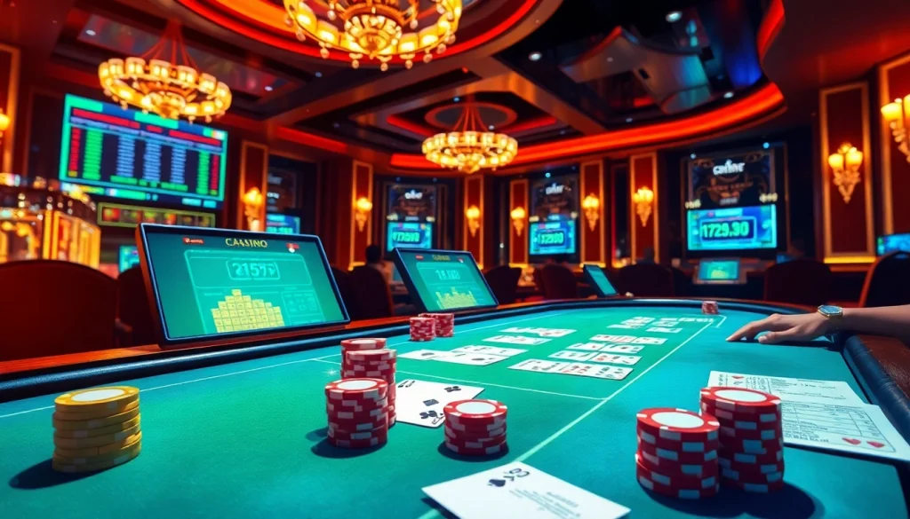 Vivez le frisson du casino en ligne avec des tables de poker virtuelles, des jetons et un gameplay excitant.