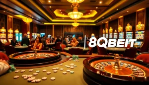 Experience thrilling gameplay at 8qbet with vibrant gaming tables and excited players.