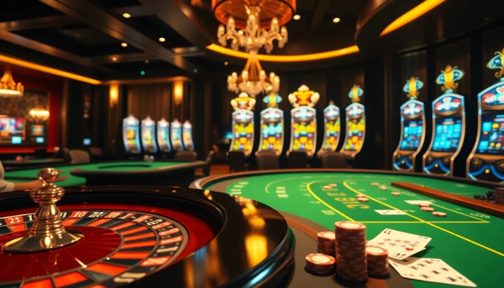 Découvrez l'excitation du casino en ligne avec des tables luxueuses et des machines à sous vibrantes.