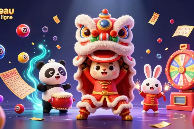 Jouez au nouveau casino en ligne avec des personnages colorés dans une illustration dynamique.